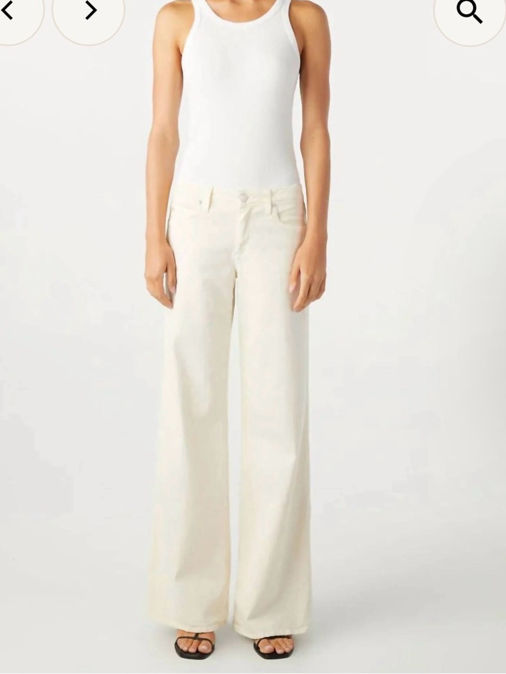 Amo Wide-Leg Jeans - Bone